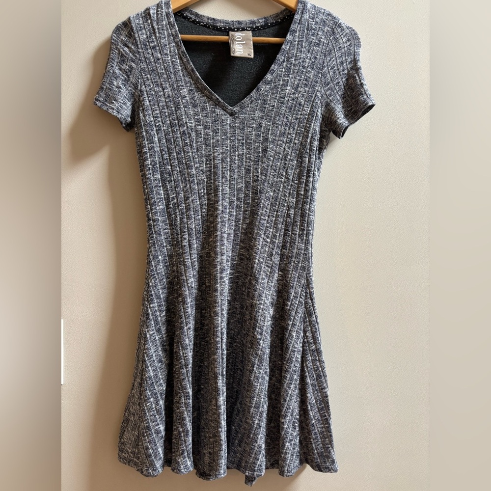 Dolan Left Coast Collection by Anthropologie Size XS Gray Ribbed Knit Mini Dress